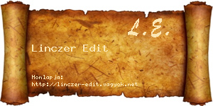 Linczer Edit névjegykártya